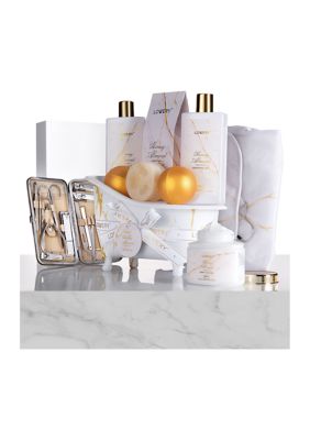 Lovery Aromatherapy Spa Gifts, 31pc Self Care Kit, Thank You Gifts, White Orchid Birthday Gifts