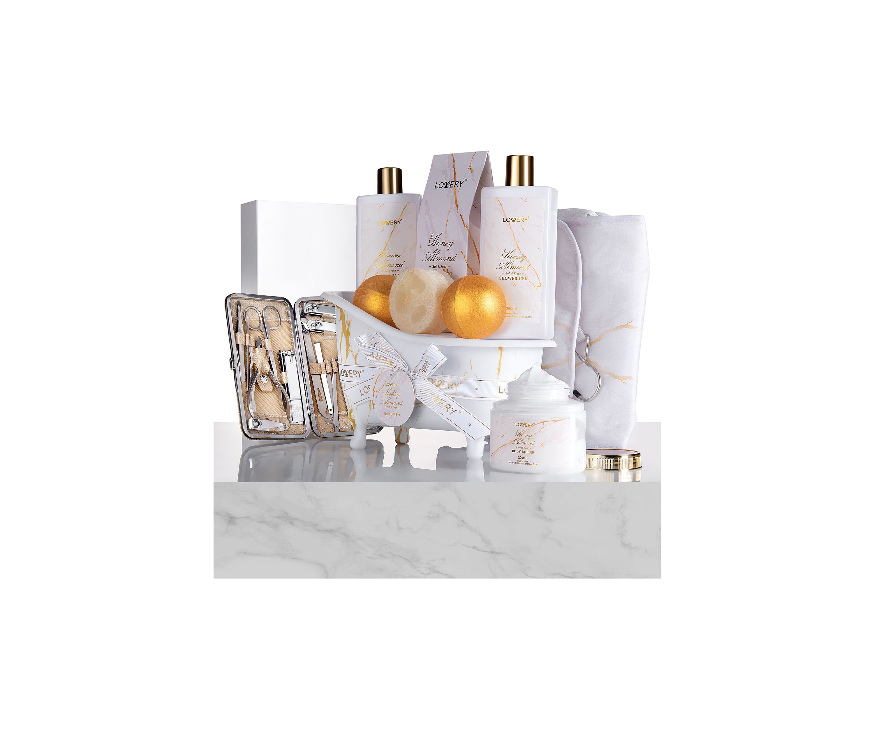 Aromatherapy Spa Gifts, 31pc Self Care Kit, Thank You Gifts, White Orchid Birthday Gifts