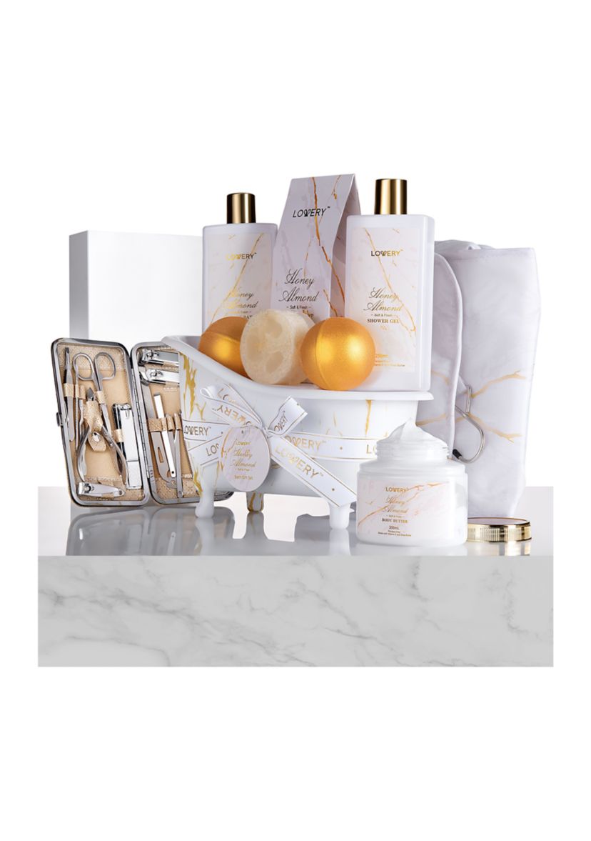 Aromatherapy Spa Gifts, 31pc Self Care Kit, Thank You Gifts, White Orchid Birthday Gifts