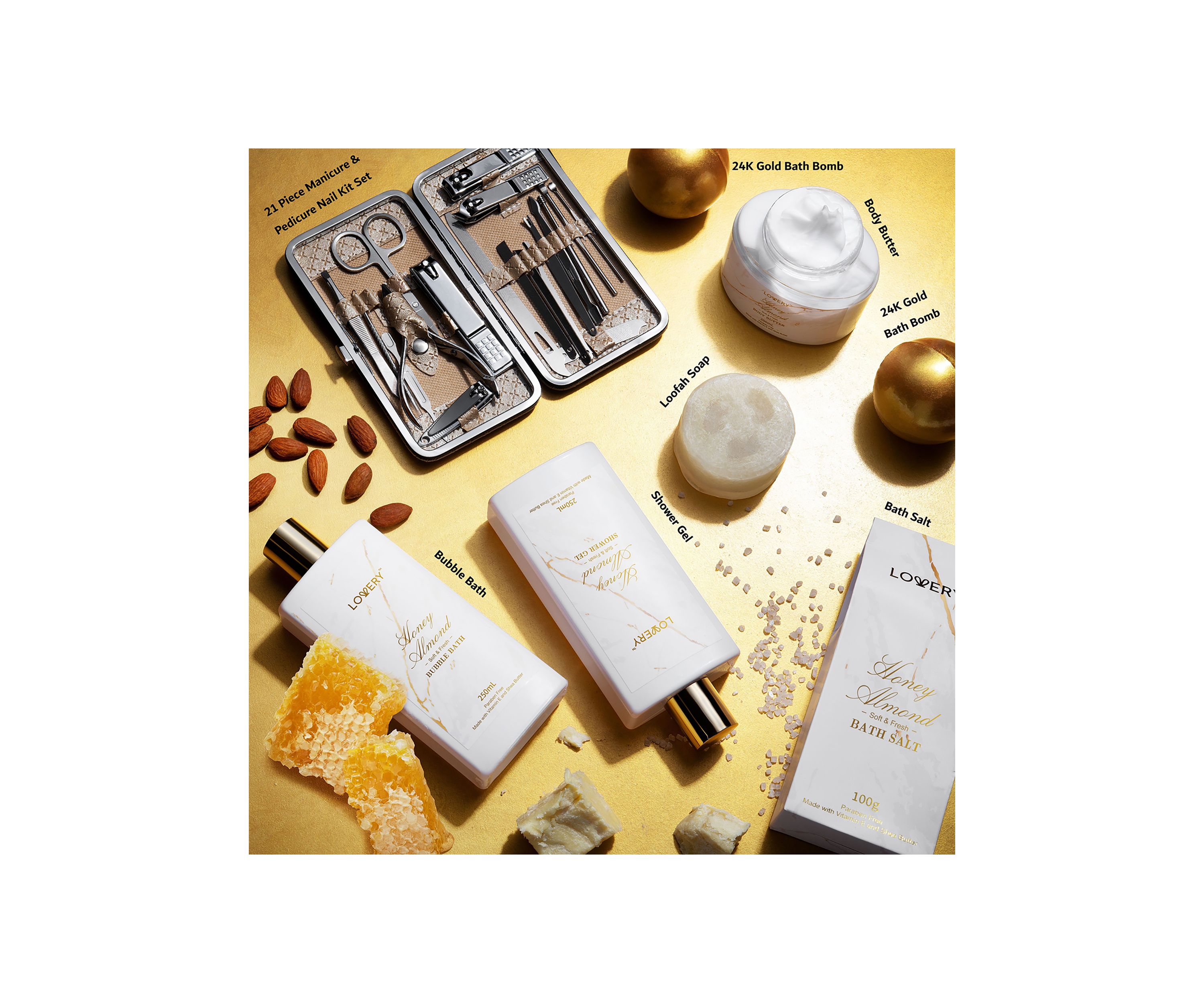 Aromatherapy Spa Gifts, 31pc Self Care Kit, Thank You Gifts, White Orchid Birthday Gifts