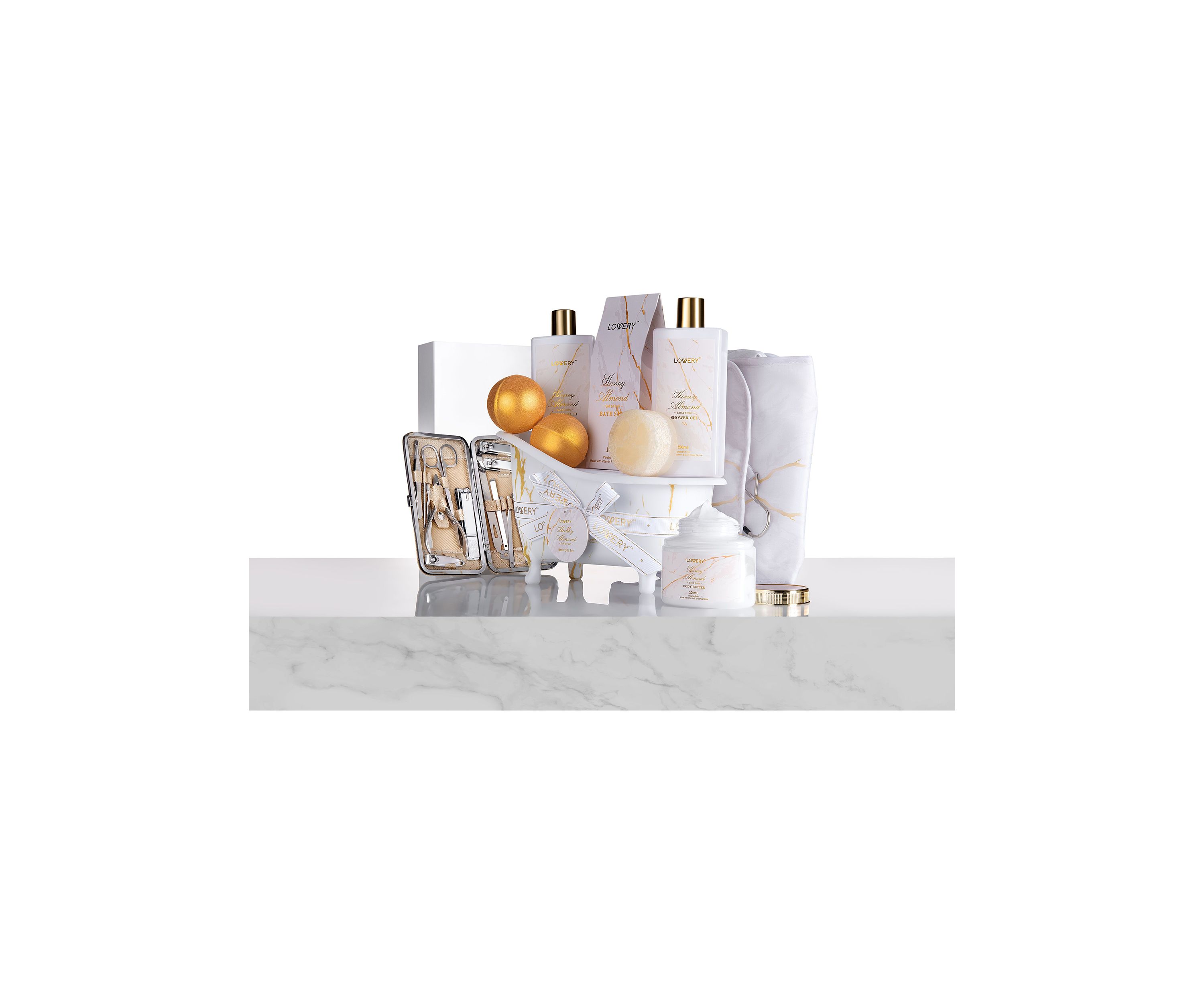 Aromatherapy Spa Gifts, 31pc Self Care Kit, Thank You Gifts, White Orchid Birthday Gifts