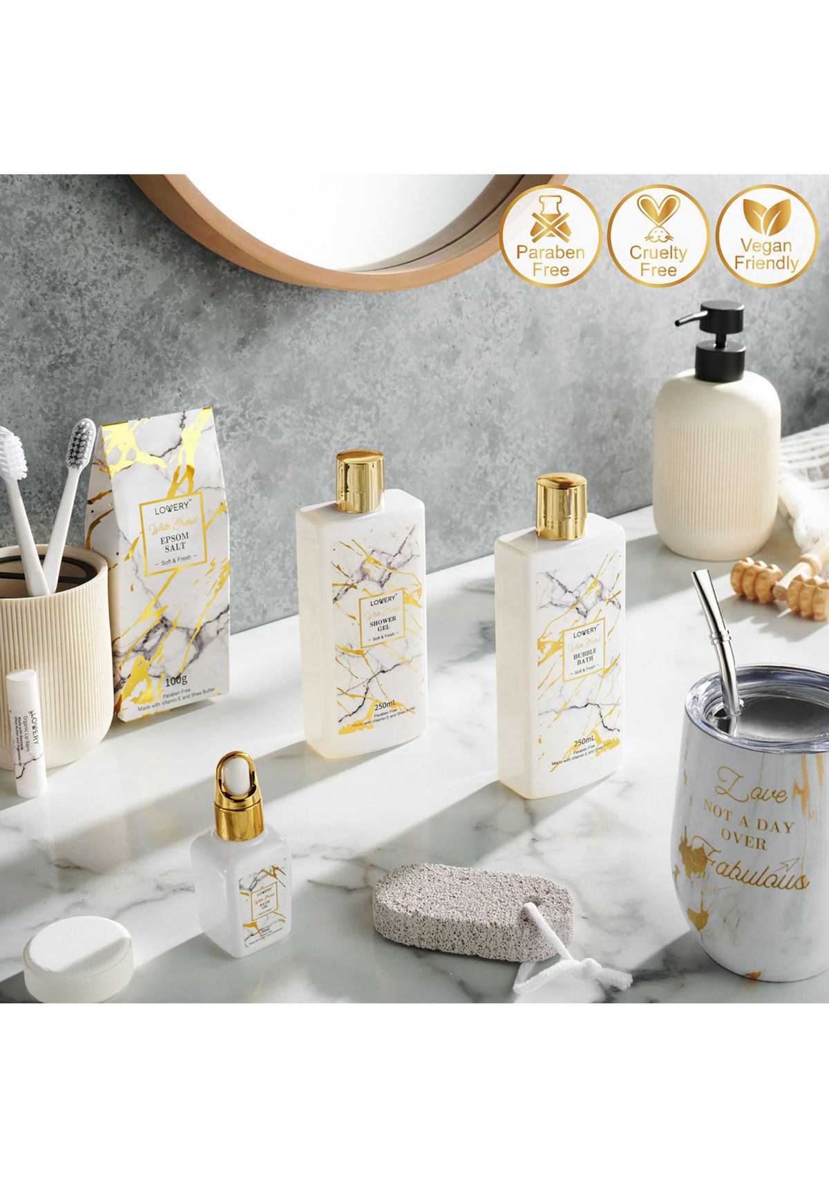 White Orchid Bath and Body Gift Set