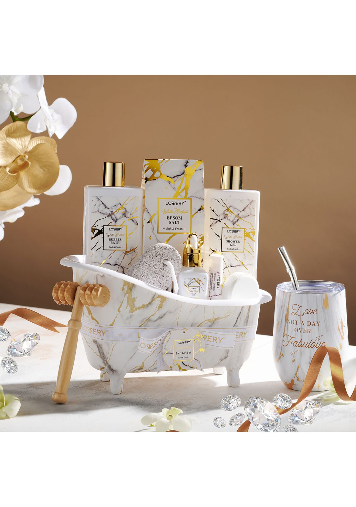 White Orchid Bath and Body Gift Set