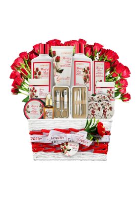 Lovery Red Rose Spa Gifts, Stress Relief Selfcare Kit