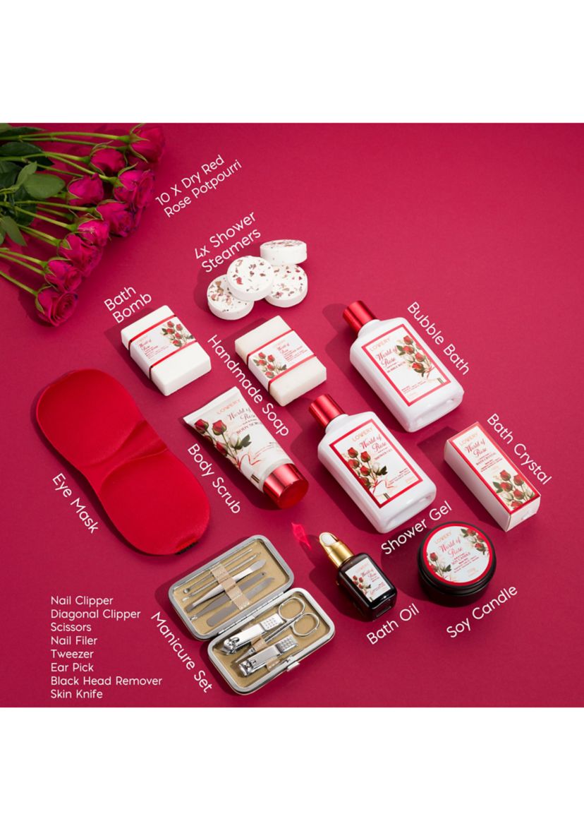 Red Rose Spa Gifts, Stress Relief Selfcare Kit