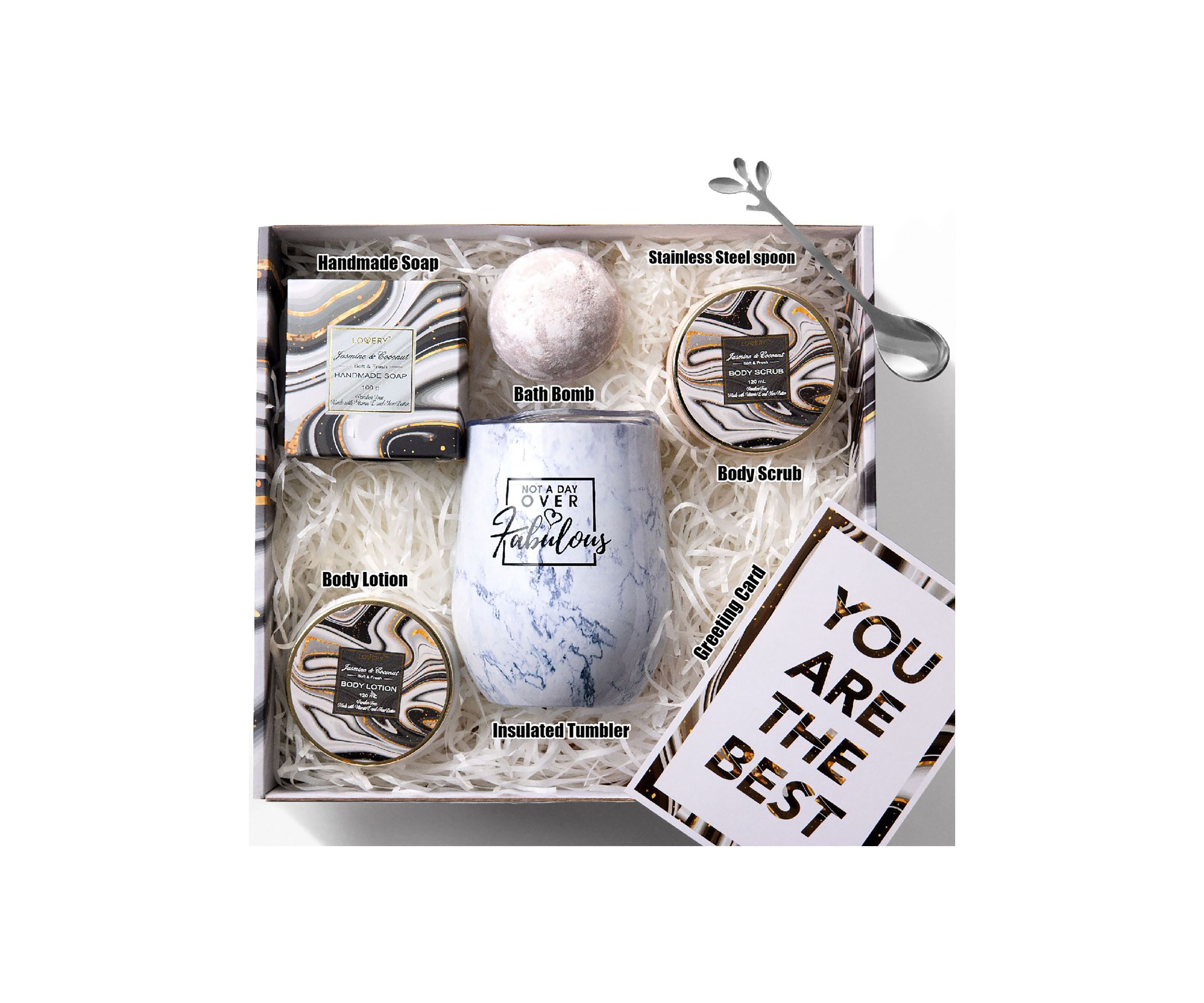 Personalized Gifts - Unique Handmade Spa Gift Box - Wine Tumbler Care Package