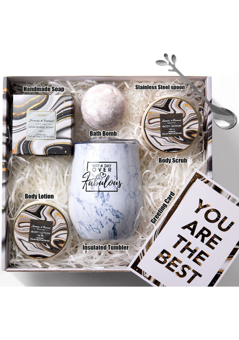 Personalized Gifts - Unique Handmade Spa Gift Box - Wine Tumbler Care Package