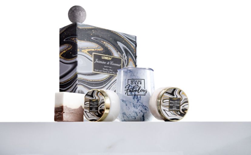 Personalized Gifts - Unique Handmade Spa Gift Box - Wine Tumbler Care Package