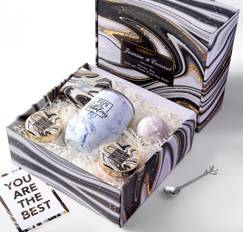 Personalized Gifts - Unique Handmade Spa Gift Box - Wine Tumbler Care Package