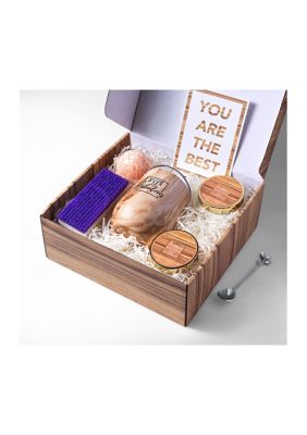 Lovery Thank You Gift Box, Inspirational Gifts, Appreciation Gift, Handmade Care Package, Brown