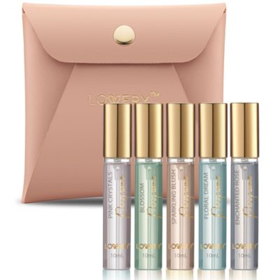 Lovery Mini Perfumes for Women, 5Pc Assorted Floral Aroma Eau de Toilette Parfum Sprays