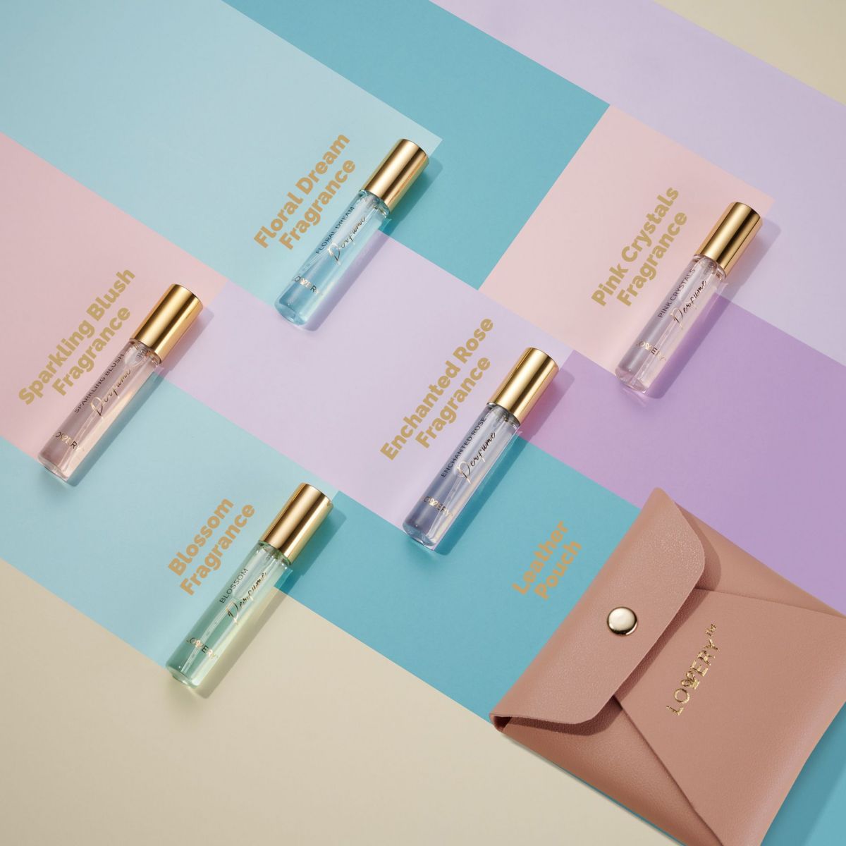 Mini Perfumes for Women, 5Pc Assorted Floral Aroma Eau de Toilette Parfum Sprays