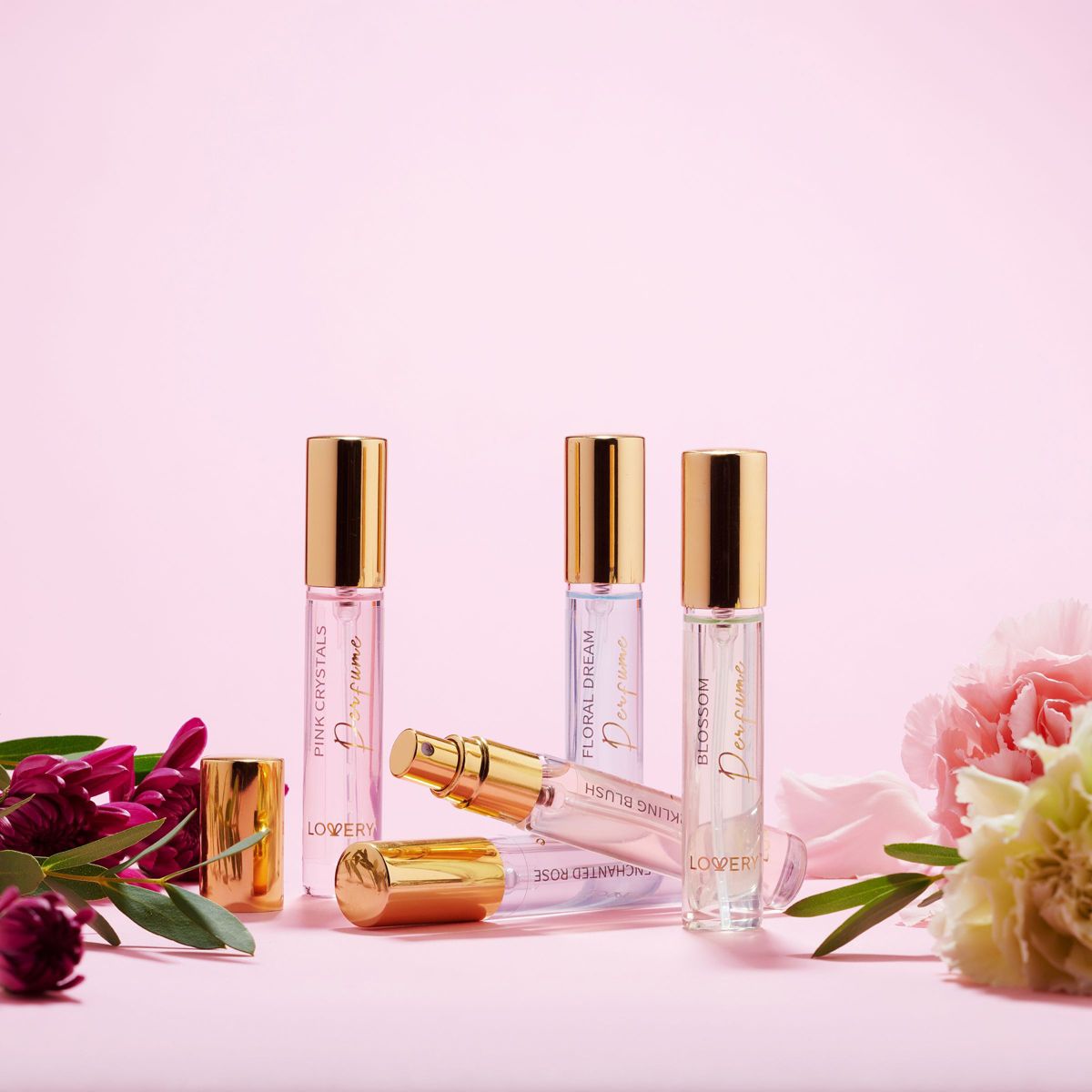 Mini Perfumes for Women, 5Pc Assorted Floral Aroma Eau de Toilette Parfum Sprays