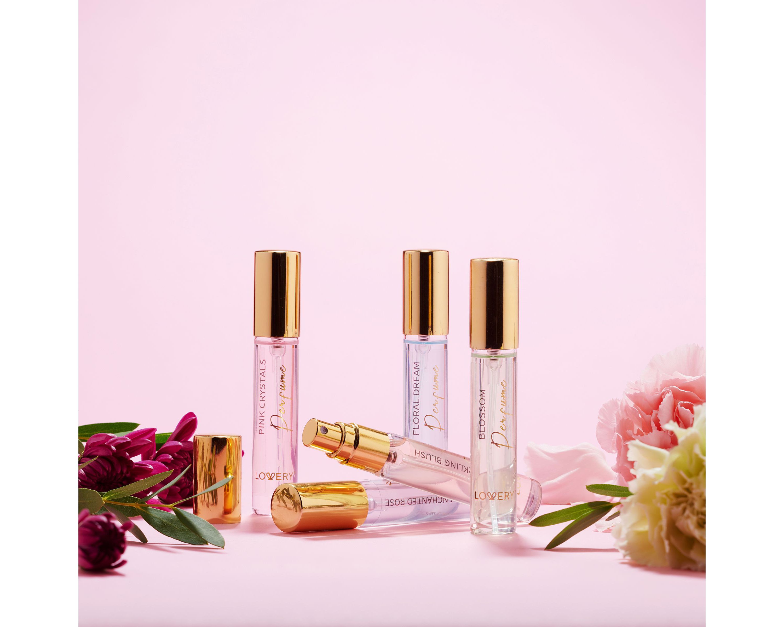 Mini Perfumes for Women, 5Pc Assorted Floral Aroma Eau de Toilette Parfum Sprays