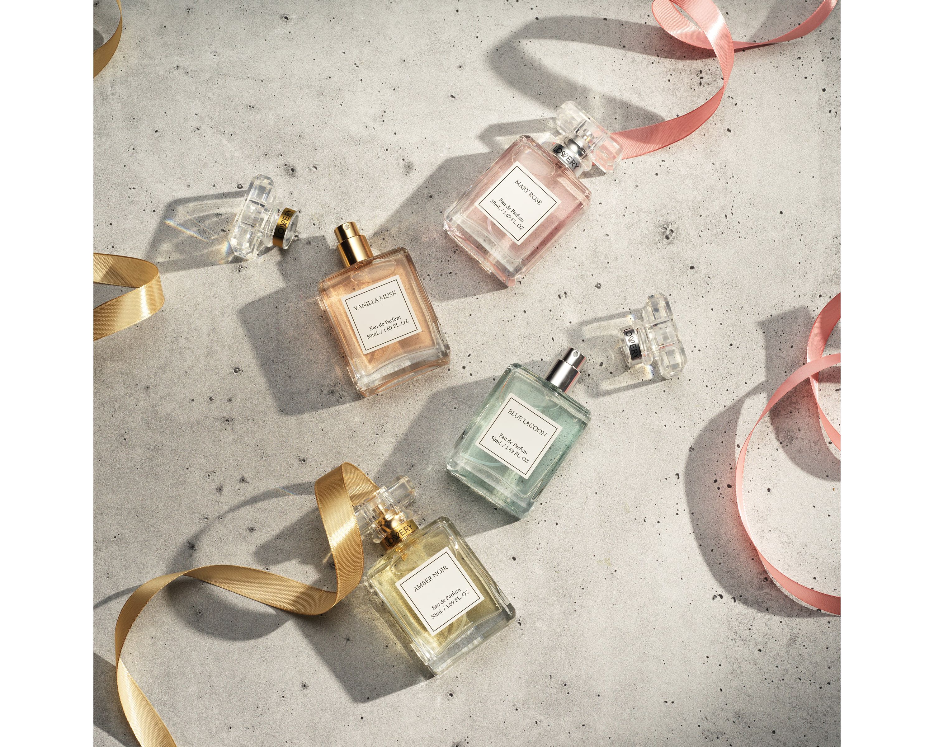 4-Pc. Floral Eau de Parfum Gift Set in Lagoon, Rose, Amber & Vanilla Scent