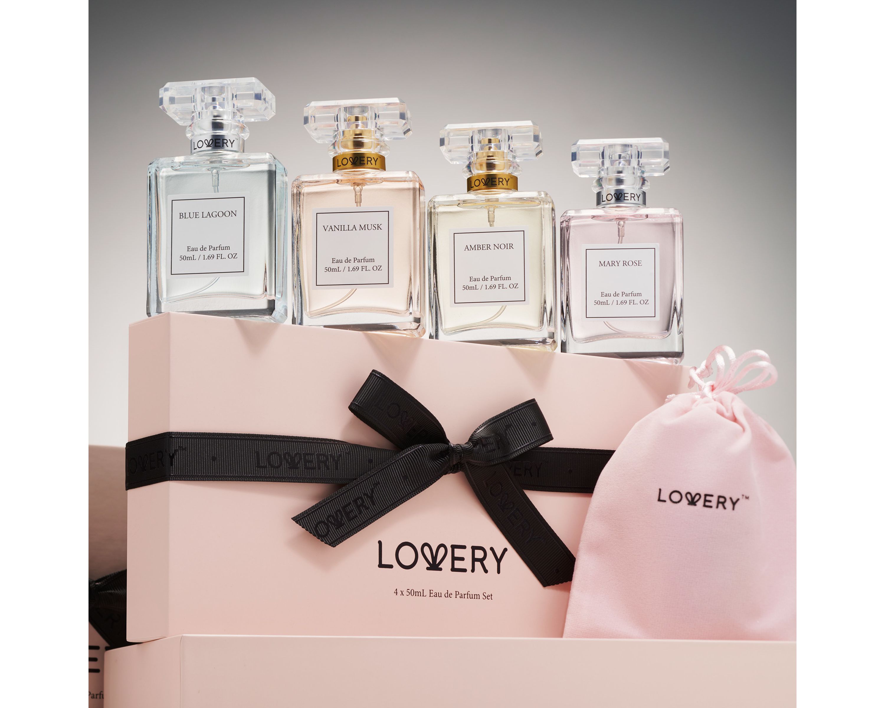 4-Pc. Floral Eau de Parfum Gift Set in Lagoon, Rose, Amber & Vanilla Scent