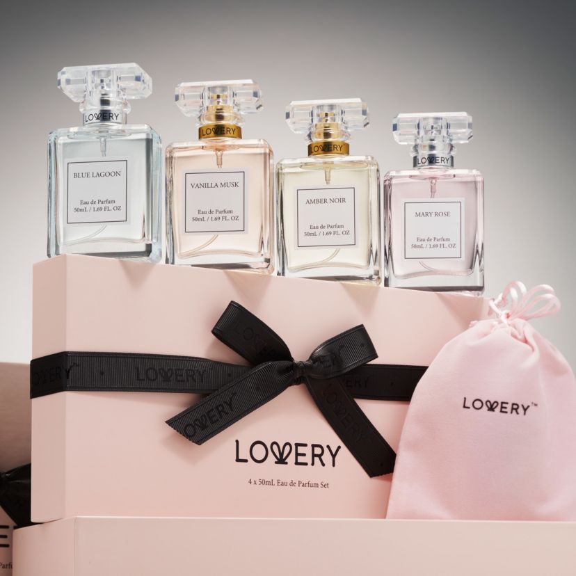 4-Pc. Floral Eau de Parfum Gift Set in Lagoon, Rose, Amber & Vanilla Scent