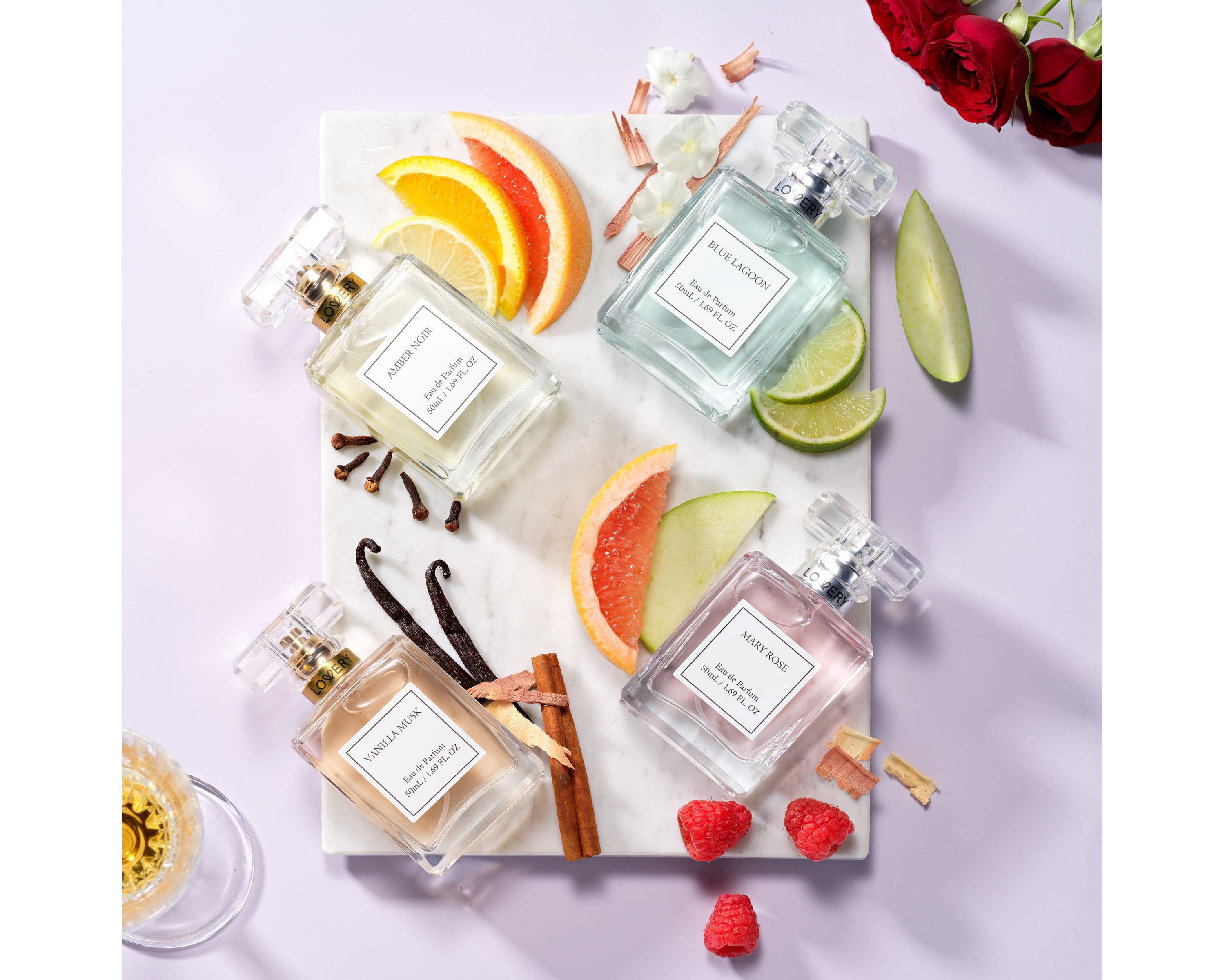 4-Pc. Floral Eau de Parfum Gift Set in Lagoon, Rose, Amber & Vanilla Scent