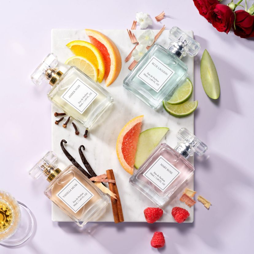 4-Pc. Floral Eau de Parfum Gift Set in Lagoon, Rose, Amber & Vanilla Scent