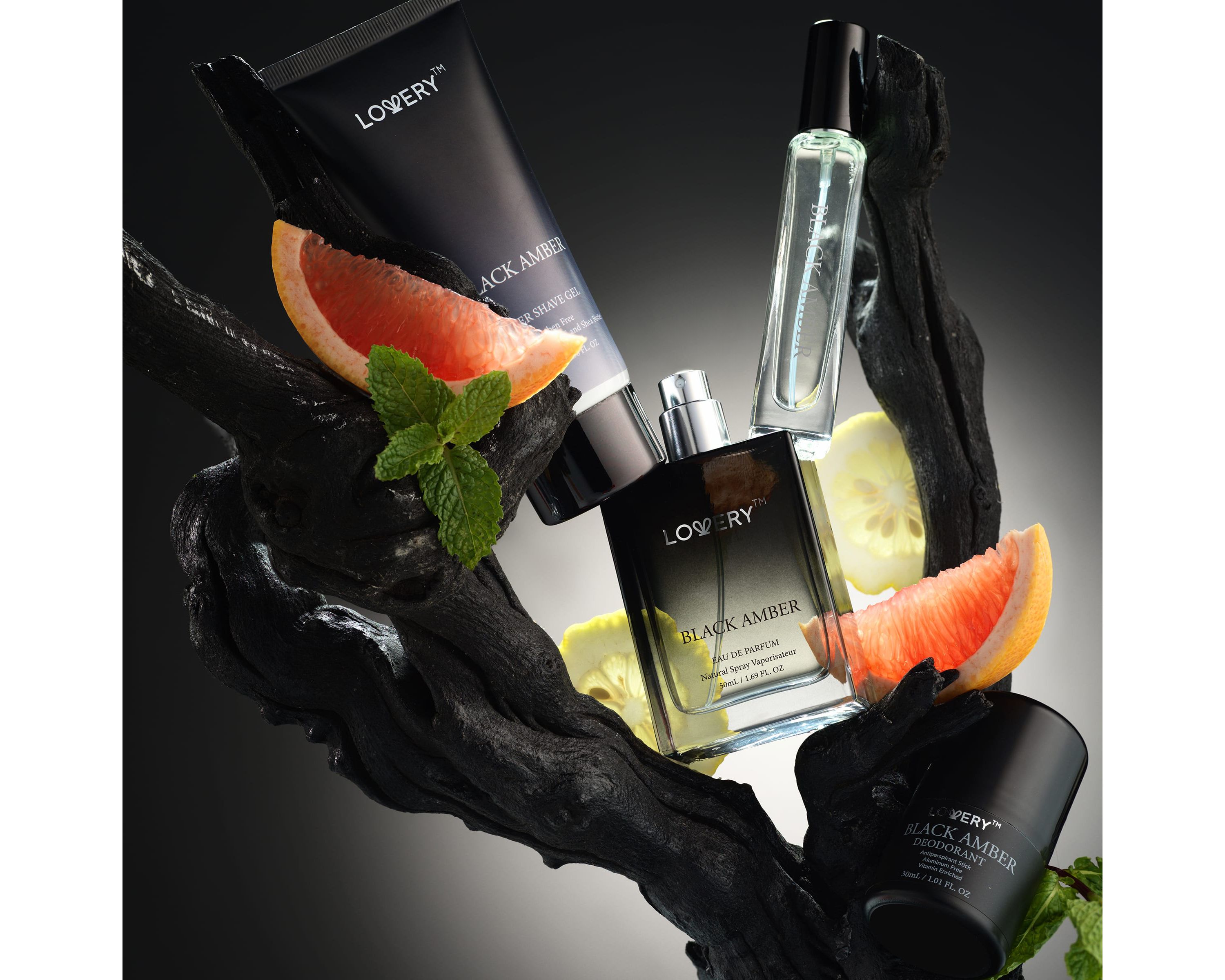 5-Pc. Black Amber Bath & Body Gift Set - Cologne, Shave Gel, Deodorant & More
