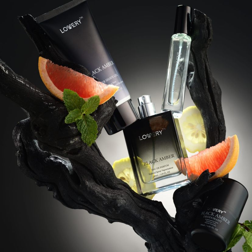 5-Pc. Black Amber Bath & Body Gift Set - Cologne, Shave Gel, Deodorant & More