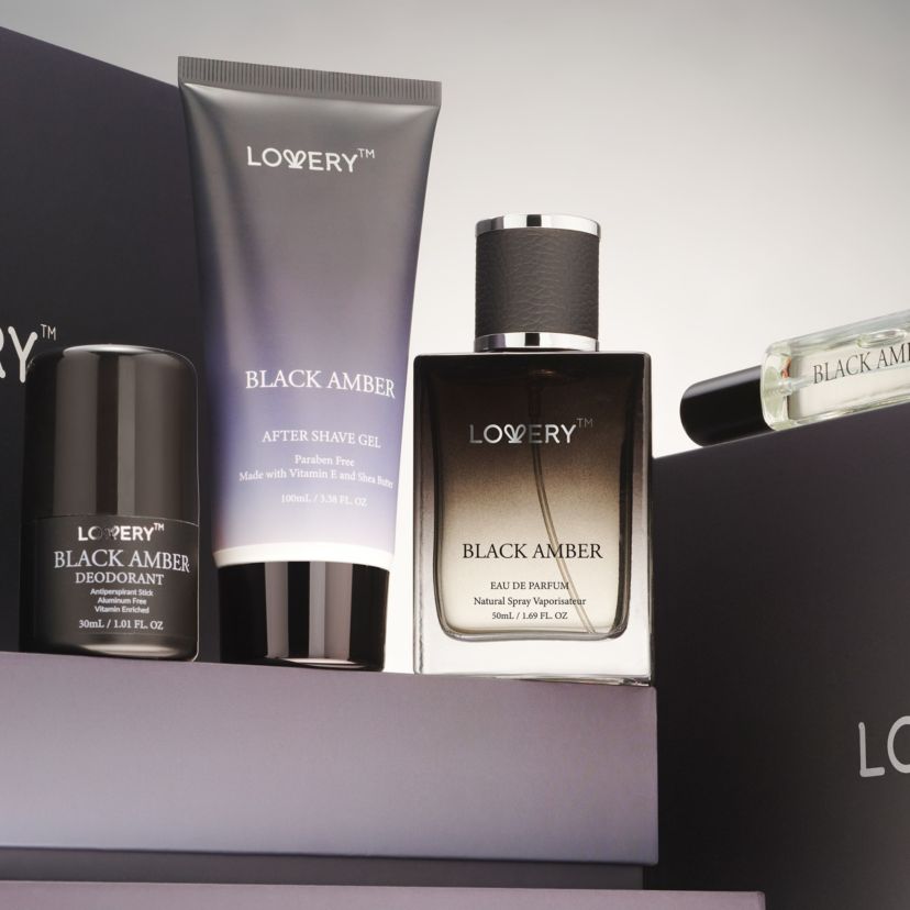 5-Pc. Black Amber Bath & Body Gift Set - Cologne, Shave Gel, Deodorant & More
