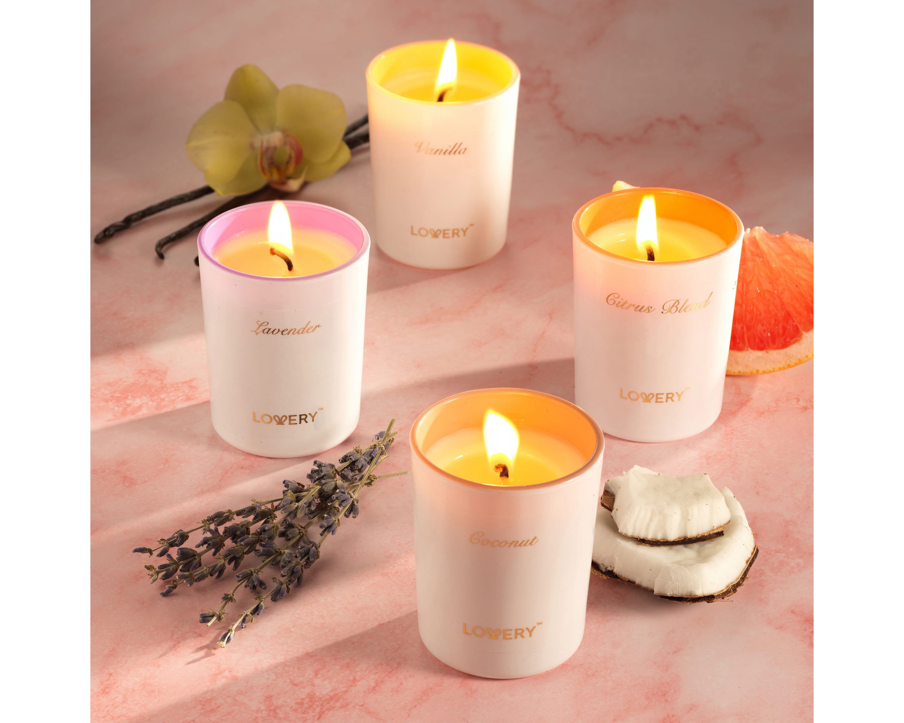 15-Pc. Candle Gift Set with 12 Scented Home Candles, Calendar & Gold Pen