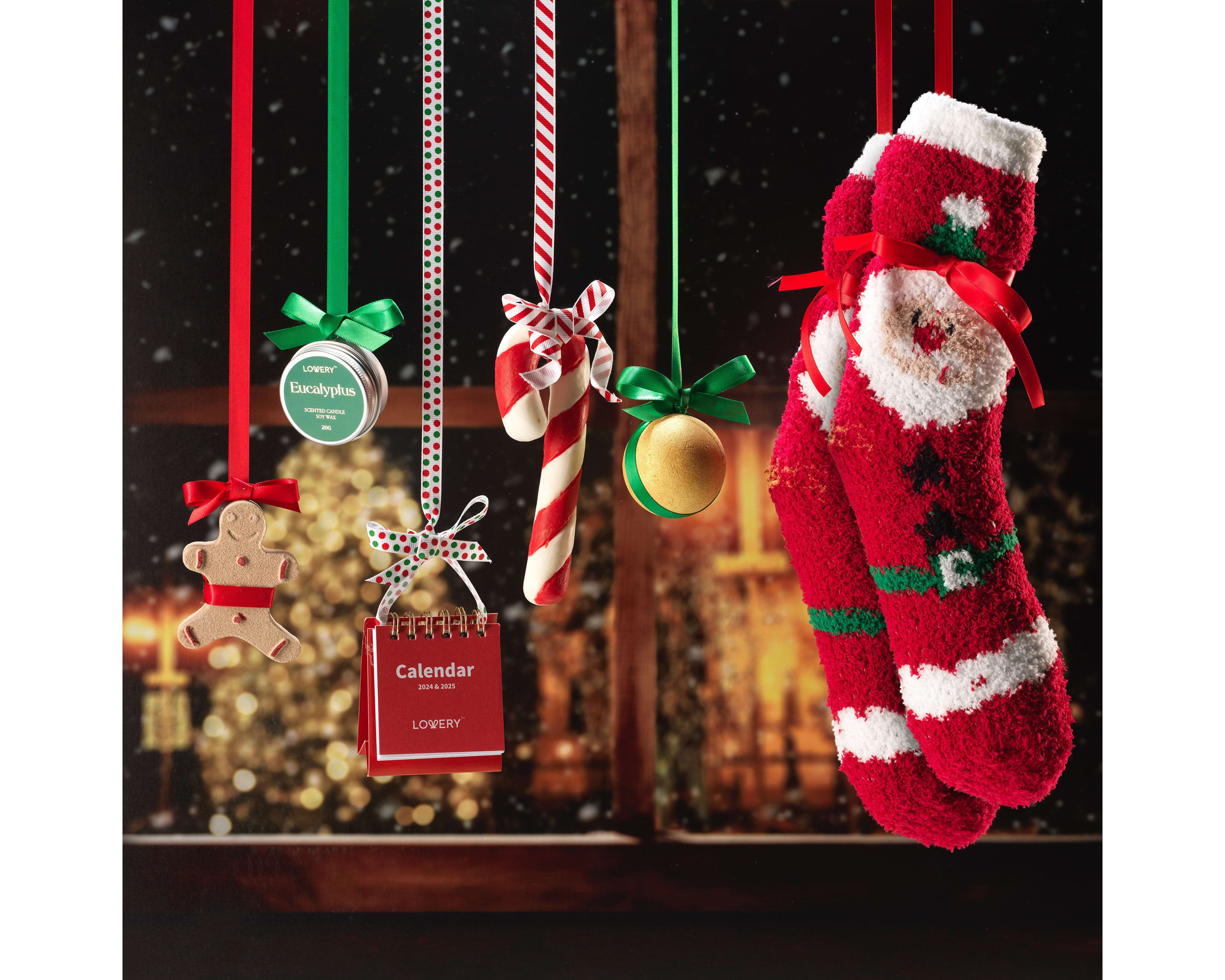 8-Pc. Stocking Stuffers, Christmas Calendar Bath & Body Gift Set