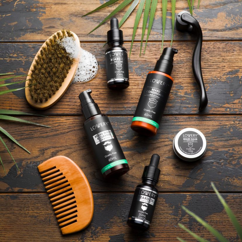Mens 12-Pc. Beard Grooming & Growth Kit, Beard Trimming Gift Set