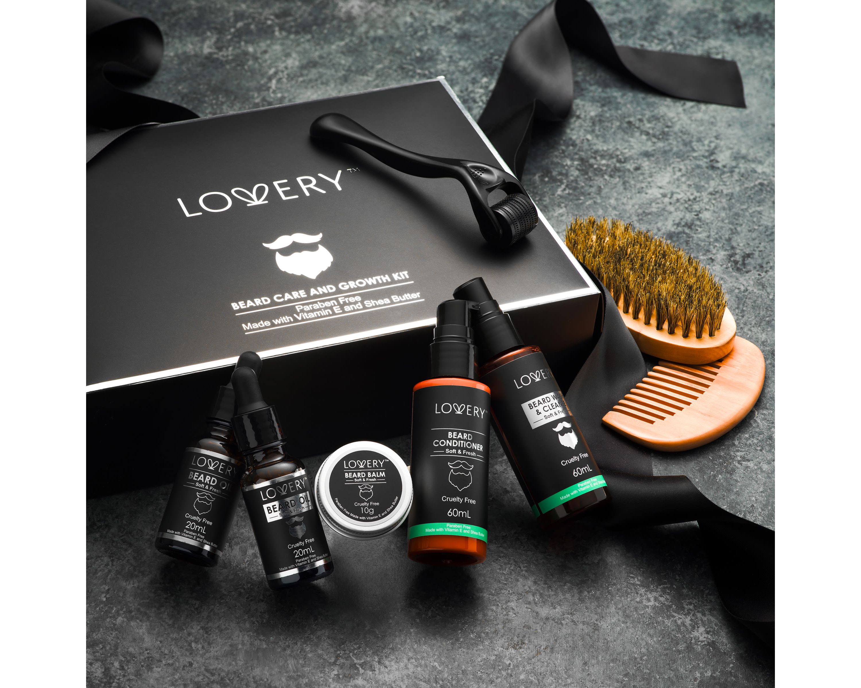 Mens 12-Pc. Beard Grooming & Growth Kit, Beard Trimming Gift Set