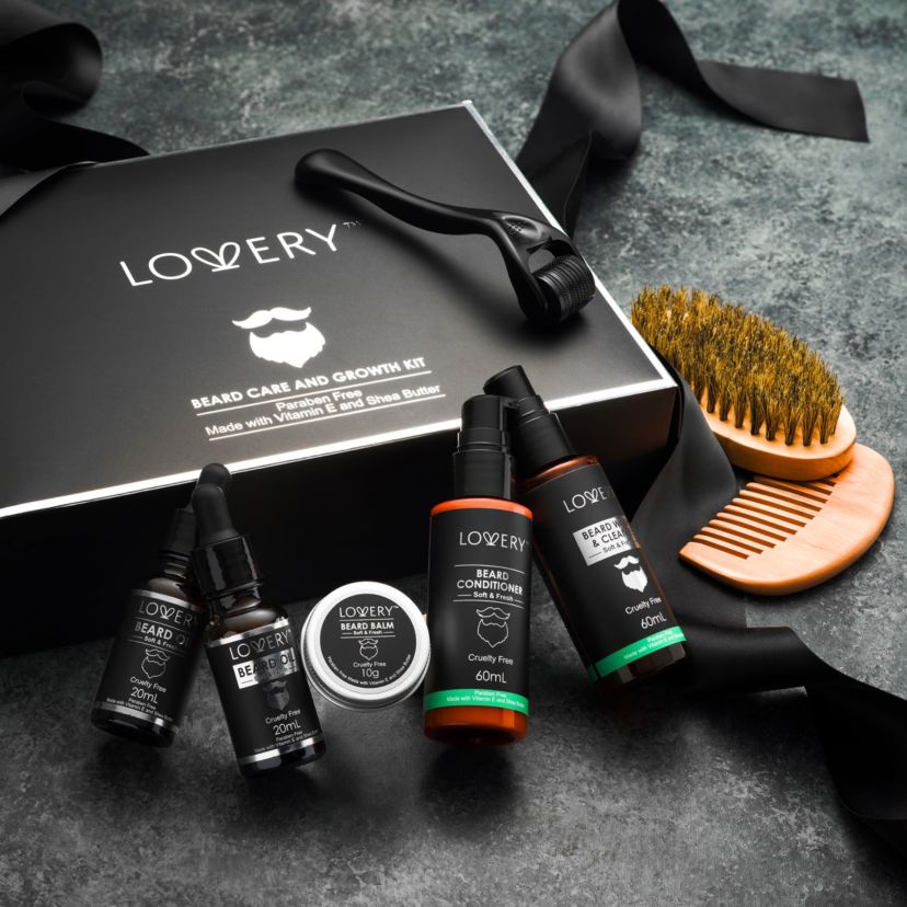 Mens 12-Pc. Beard Grooming & Growth Kit, Beard Trimming Gift Set