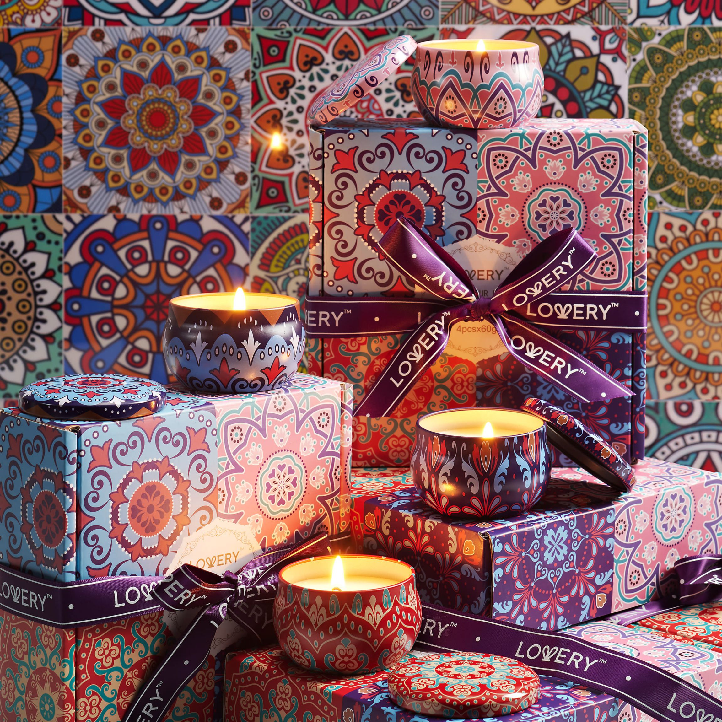 4-Pc. Travel Candle Gift Set - Coconut, Vanilla, Lavender, Citrus Scents