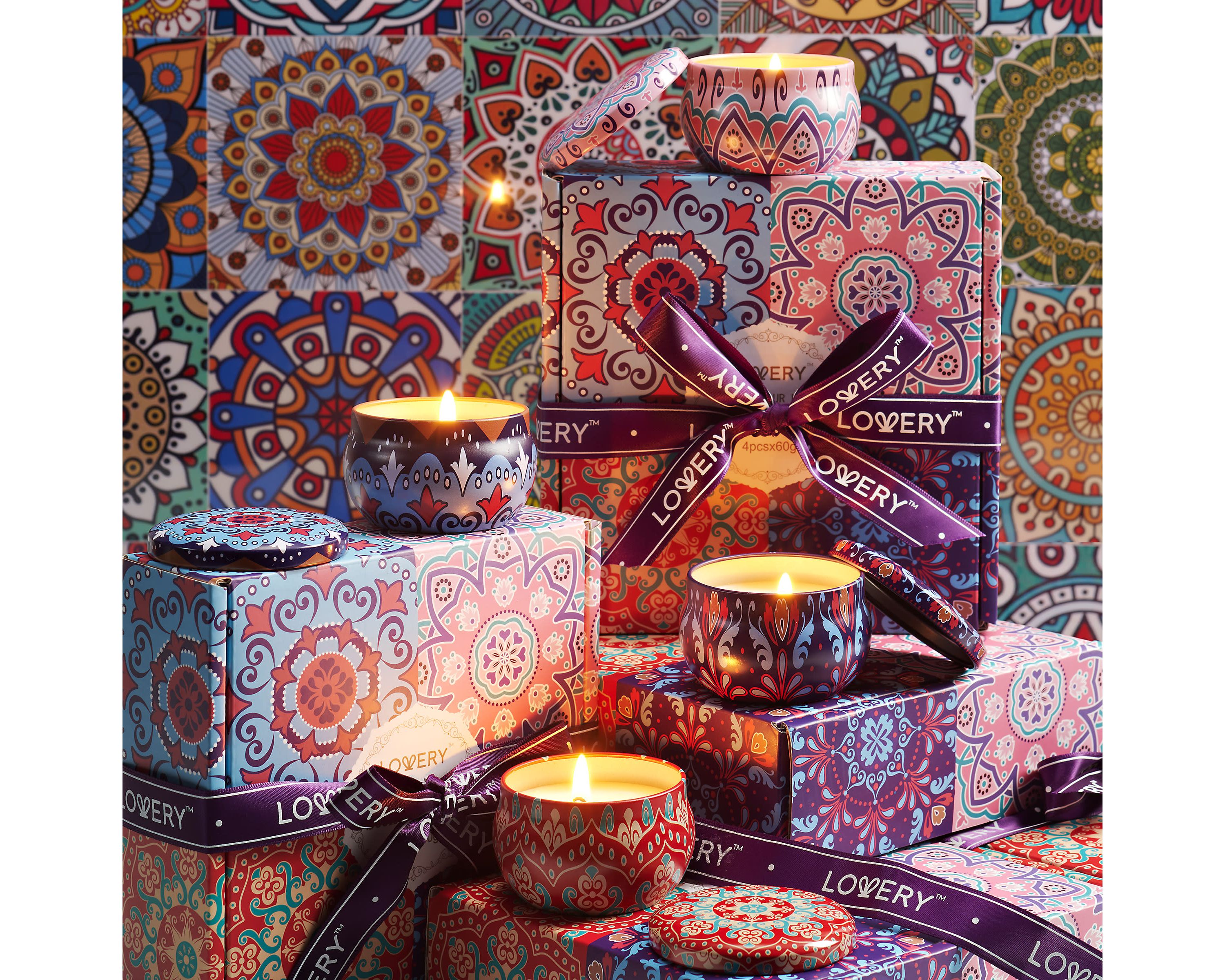 4-Pc. Travel Candle Gift Set - Coconut, Vanilla, Lavender, Citrus Scents
