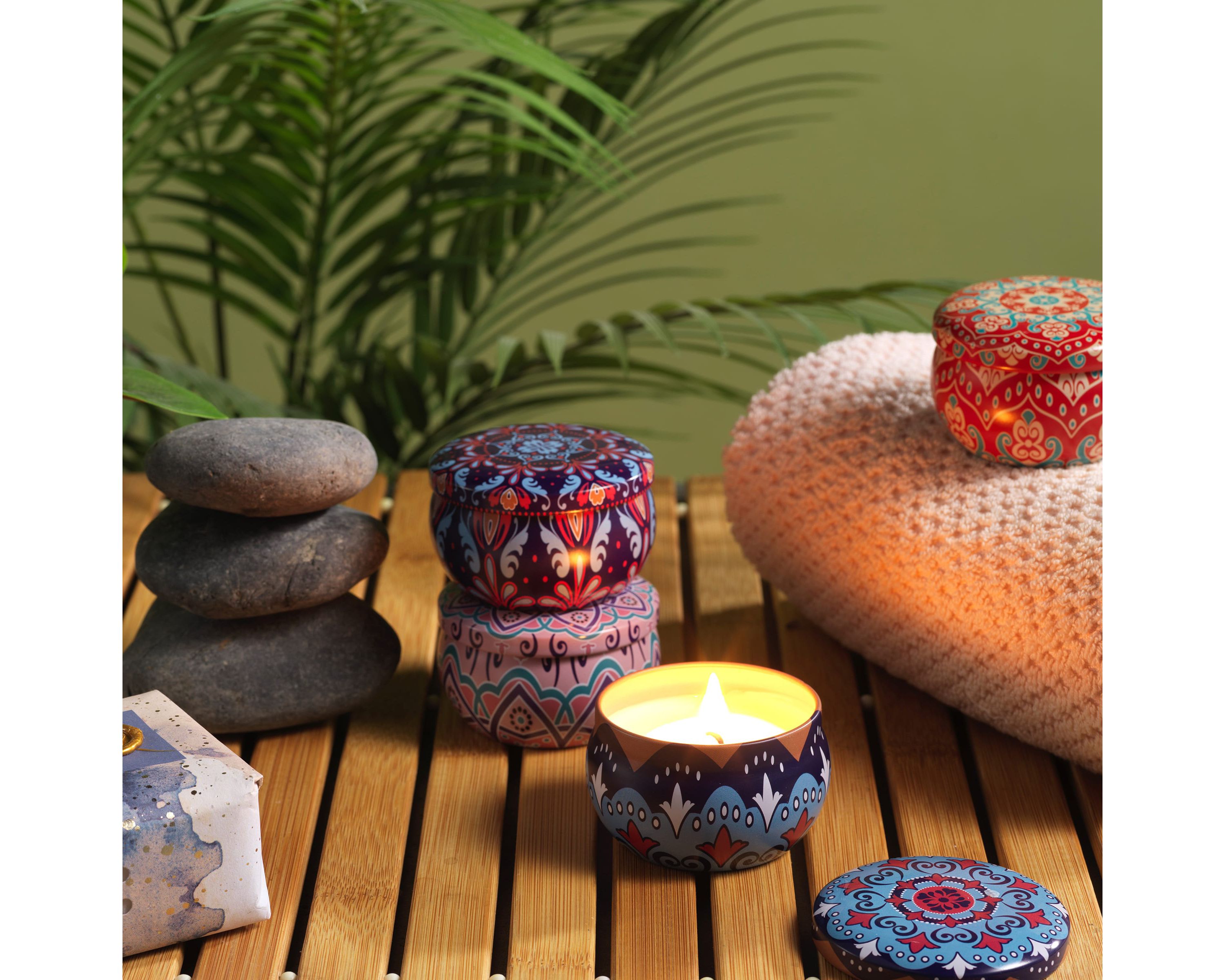 4-Pc. Travel Candle Gift Set - Coconut, Vanilla, Lavender, Citrus Scents