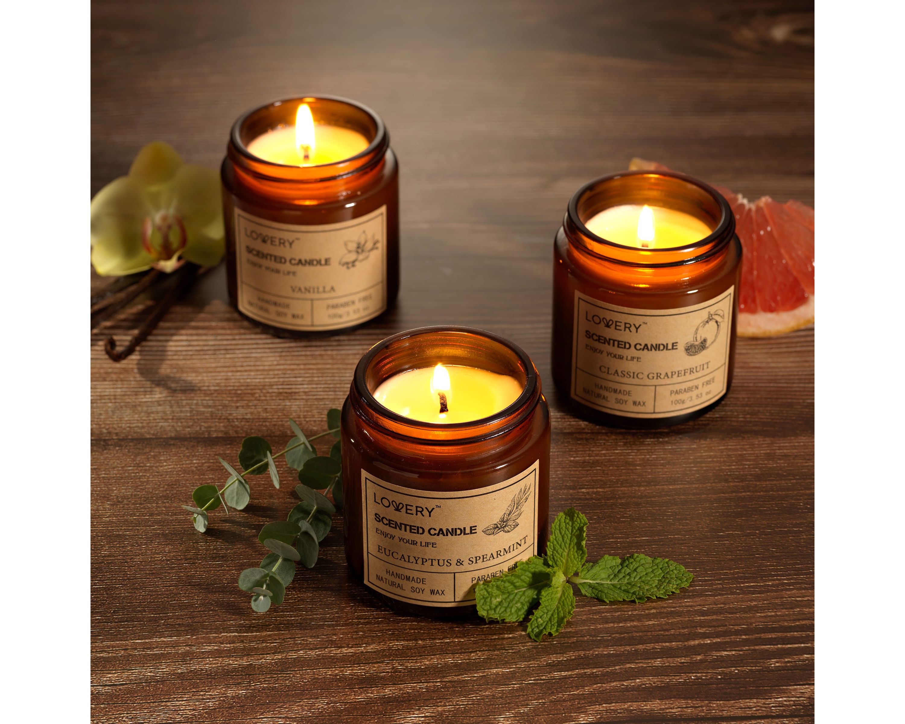6-Pc. Scented Candle Gift Set - Luxury Aromatherapy Home Soy Candles