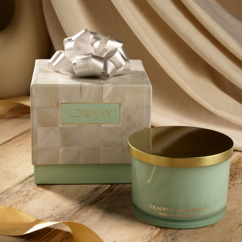 Eucalyptus & Spearmint Home Candle Gift Set & Wax Trimmer, 2-Pc. Soy Candles