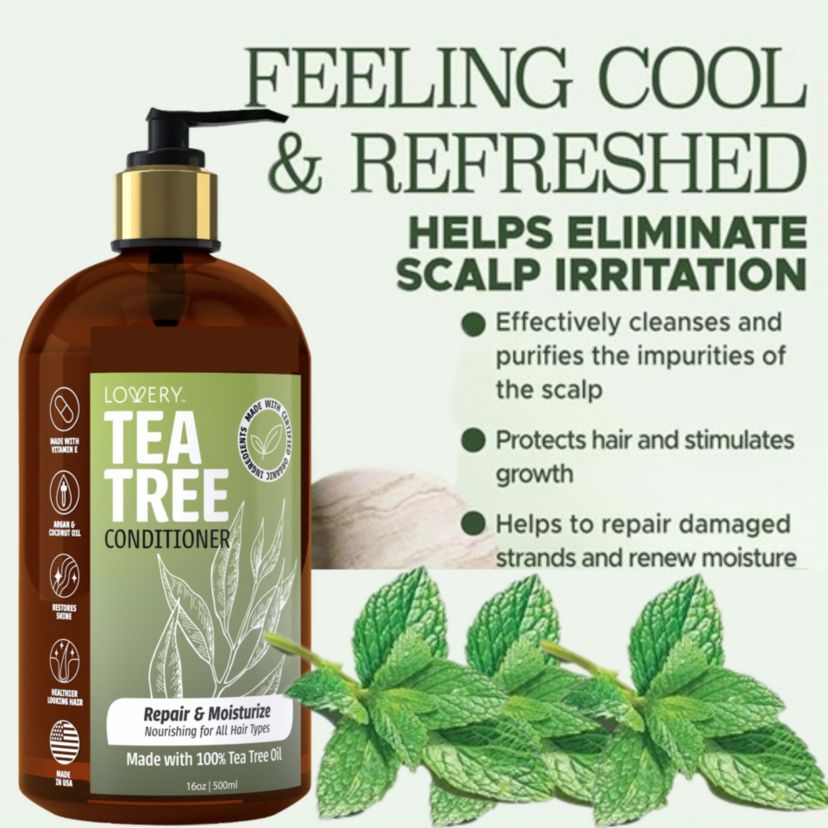 Tea Tree Conditioner, Made in USA, 16 oz.