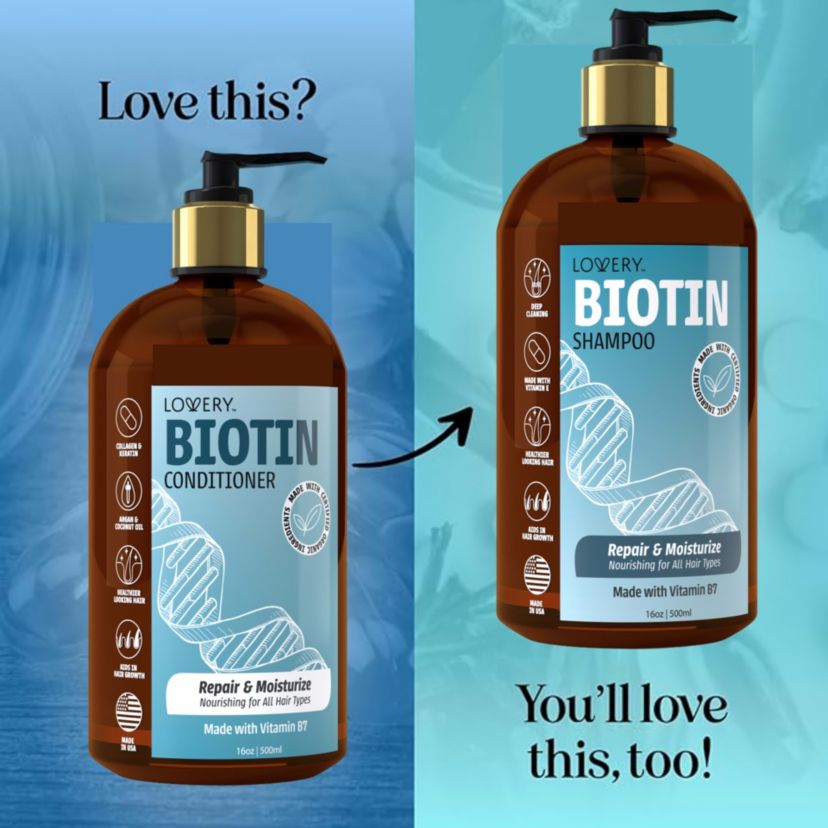 Biotin Conditioner, Made in USA, 16 oz.