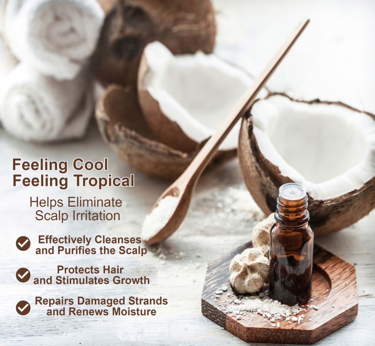 Coconut Shampoo and Conditioner Gift Set, Made in USA, 32 oz.