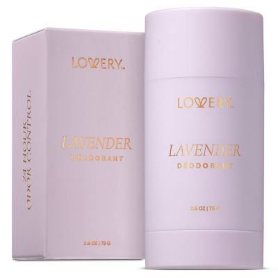 Lovery Lavender Aluminum Free Deodorant Stick  26oz 24 Hour Odor Control