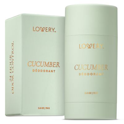Lovery Cucumber Deodorant Aluminum Free Stick  26oz 24 Hour Odor Control
