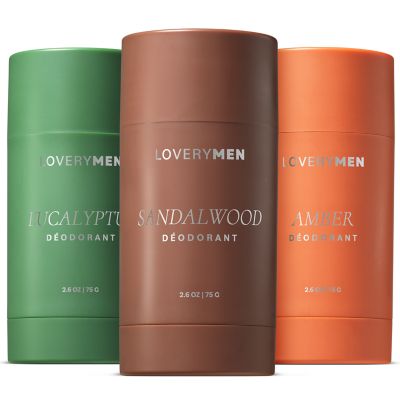 Lovery Mens AntiPerspirant Deodorant Stick 3Pc Aluminum Free Deodorants