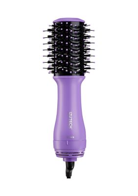 Izutech Portable 2-in-1 Hair Dryer With Volumizing Brush, Purple, 1.5 in x 2.25 in
