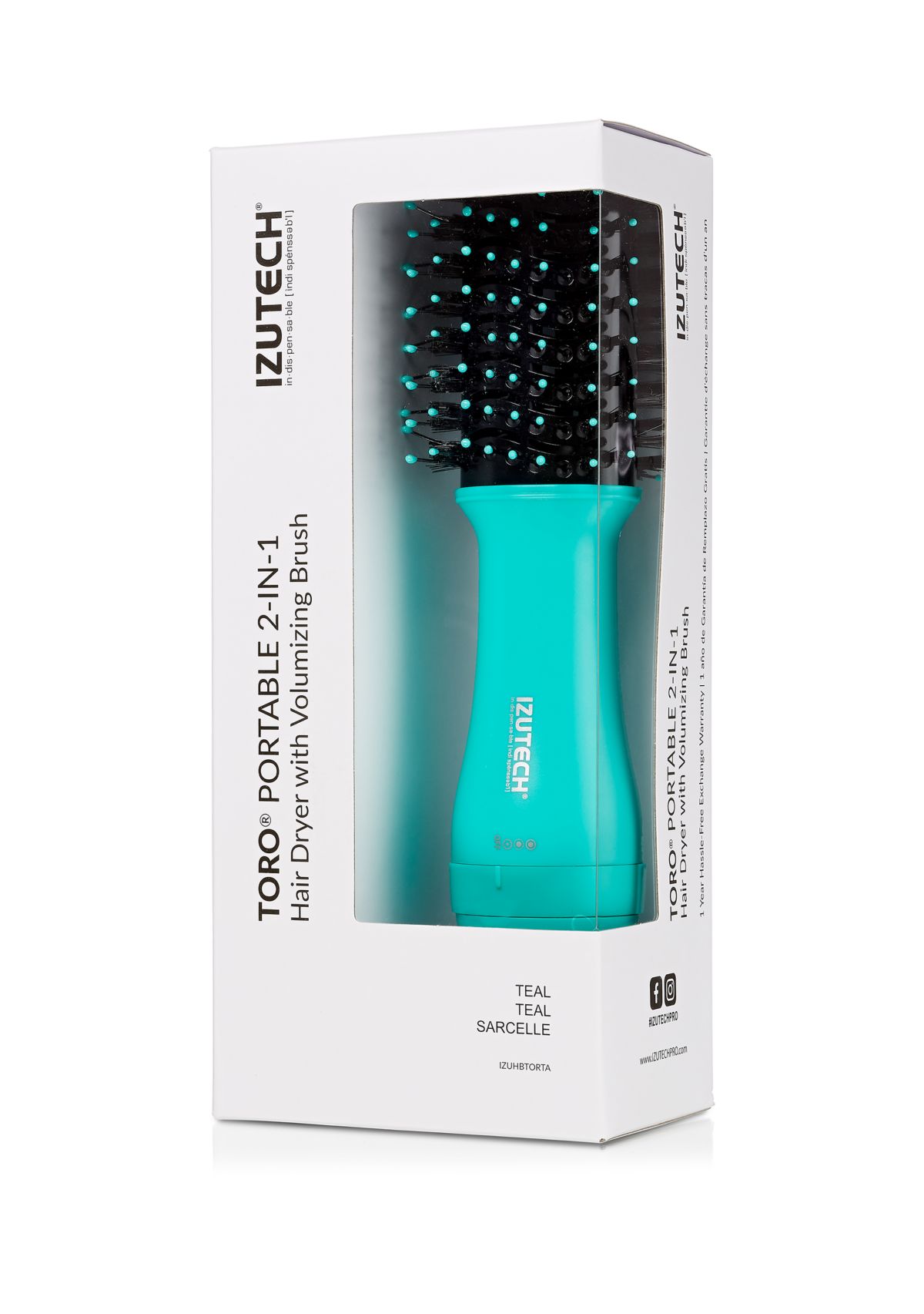 Portable 2-in-1 Hair Dryer With Volumizing Brush