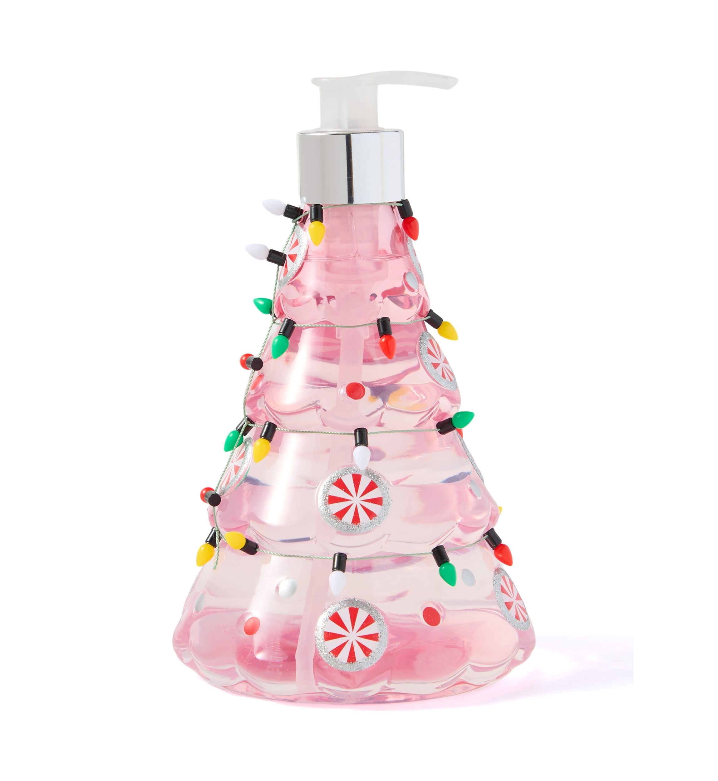 Pink Christmas Tree Frosted Strawberry Refillable Hand Soap