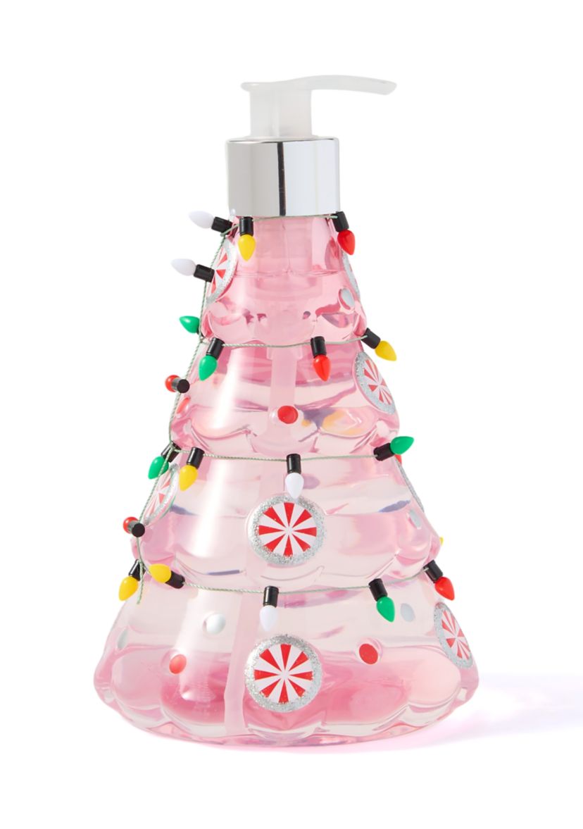 Pink Christmas Tree Frosted Strawberry Refillable Hand Soap