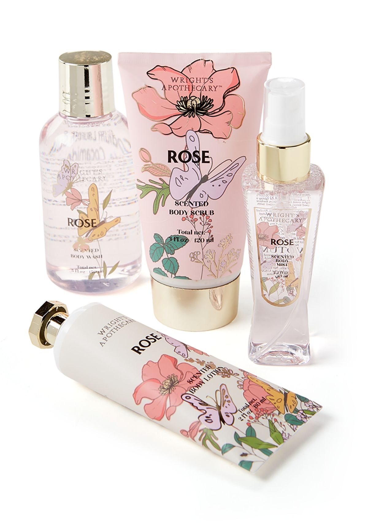 Rose 4-Piece Bath and Body Collection