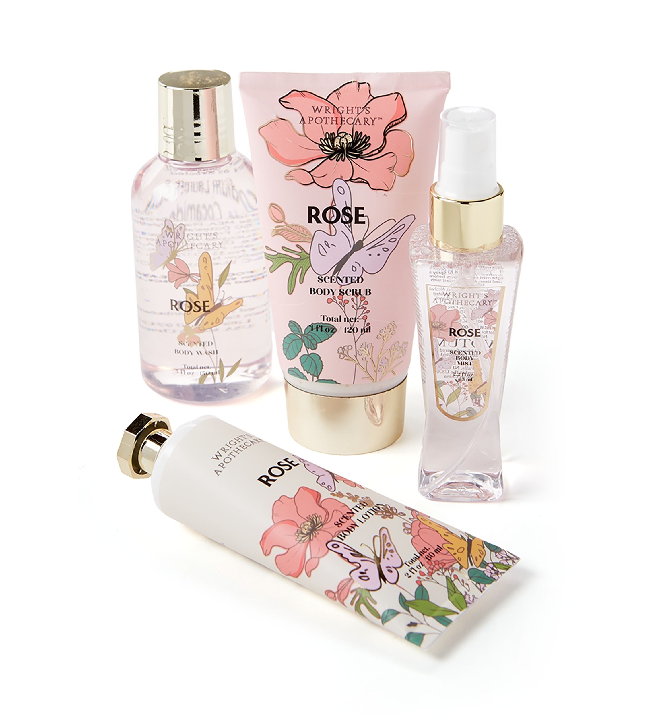 Rose 4-Piece Bath and Body Collection