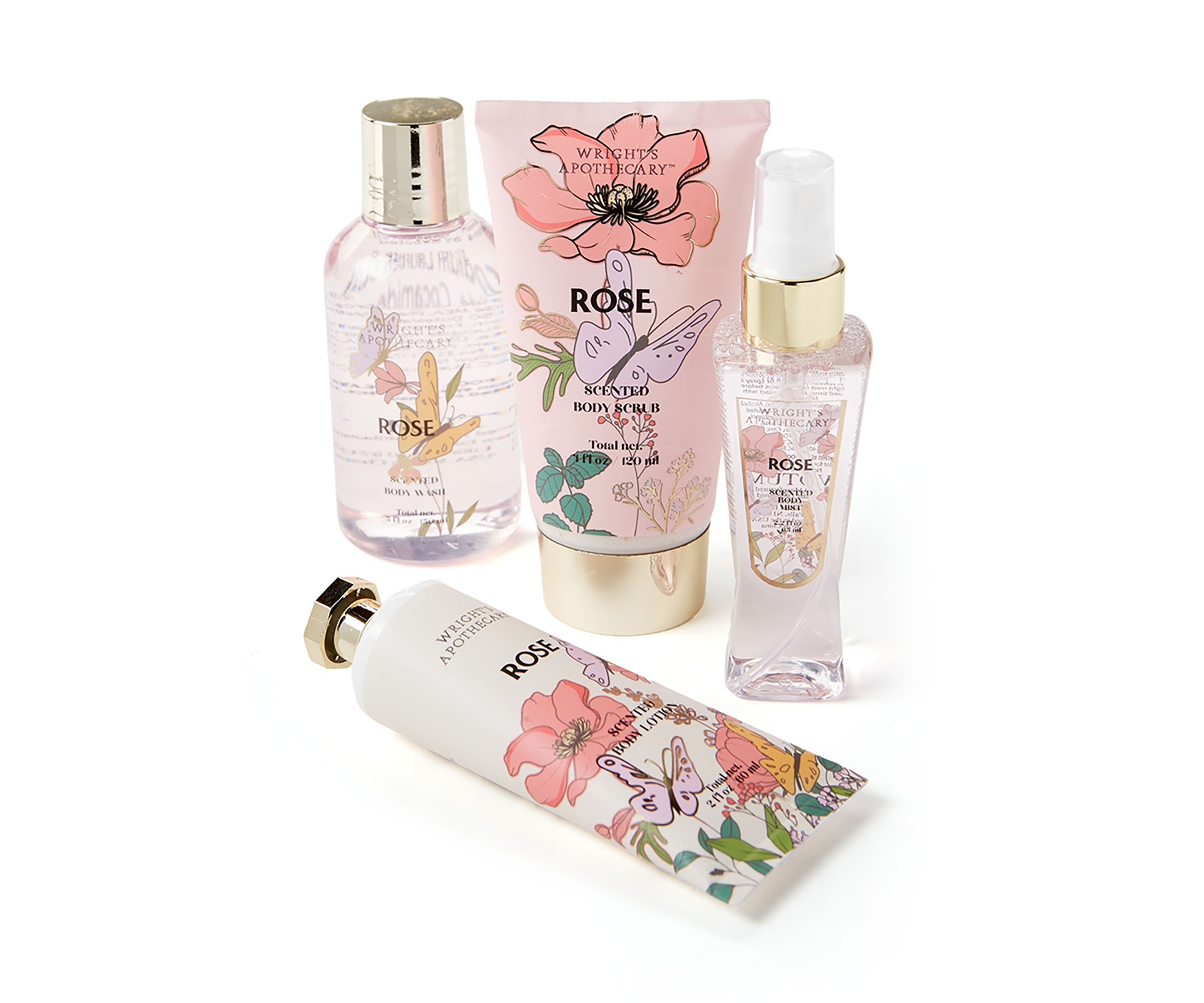 Rose 4-Piece Bath and Body Collection