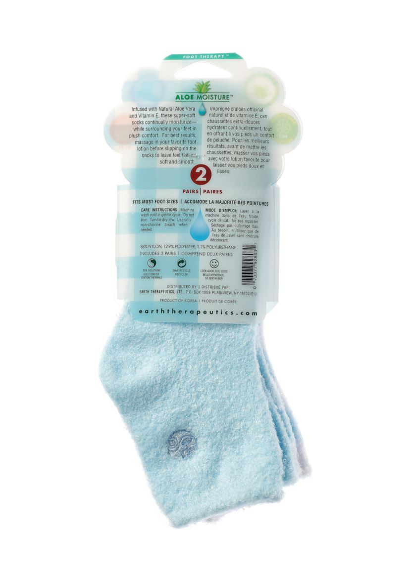 Luxury Aloe Moisture Sock 2 Pack - Blue